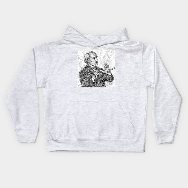 ARTURO TOSCANINI ink portrait .2 Kids Hoodie by lautir